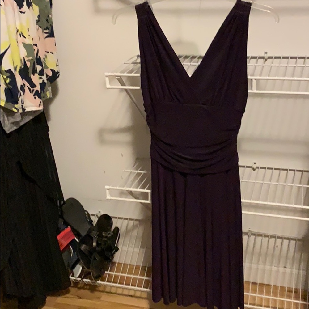 Eggplant fitted dress
